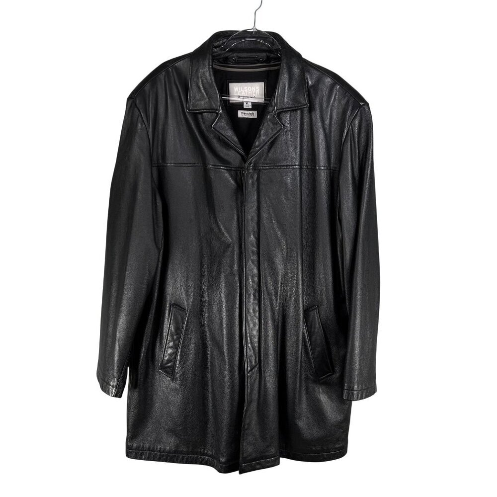 Wilsons Leather M. Julian Mens Xl Pebble Zip Jacket Thinsulate Zipout Liner Edgy